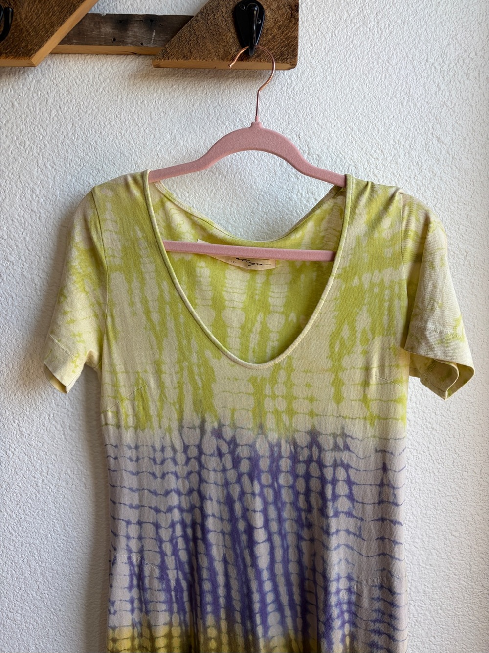 Raquel Allegra Christy Dress in Moss Lavender Tie Dye XS - Picture 4 of 7